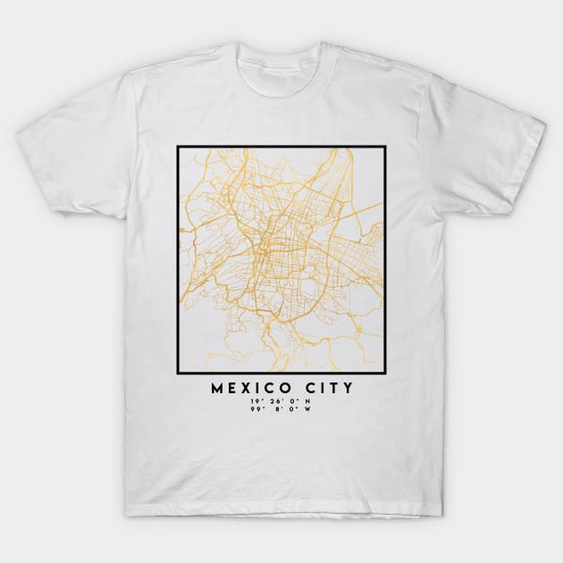 MEXICO CITY MEXICO CITY STREET MAP ART T-Shirt by deificusArt